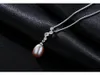 Micro set zircon s925 silver freshwater pearl pendant necklace women jewelry new fashion charming lady box chain necklace accessory gift