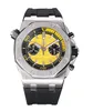Fashion men's quartz watch stainless steel case 42MM deep waterproof sapphire lens