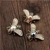 Broches Broches Cristal Clair Perle Abeille Broches Pour Femmes Unisexe Insecte Broche Broches Mignon Petits Badges Mode Robe Manteau Accessoires Dhznf