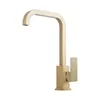 Kitchen Faucets Brushed Gold Swivel Faucet Wall Mounted Sink Tap And Cold Brass Chrome Mixer