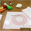 Other Bakeware Mtisize Sile Baking Mat Sheet Extra Large Bakings Pad For Rolling Dough Pastry Pizza Nonstick Maker Holder 20220107 Q Dhrom