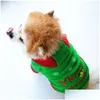 犬のアパレルペットの子犬クリスマス肥厚帽子セーター秋と冬の服の綿パッド付きジャケット5HB DDドロップデリバリーホーム