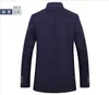 Men's Wool Blends High Quality Trend Lengthening Business Casual Elegant Fashion Advanced Stand Collar Simple Slim en Coat 221206