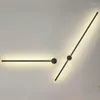 Wall Lamp Bedside Nordic Minimalist Creative Bright Linear LED Strip Simple Living Room Sofa Bedroom Background LampLB12203