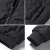 Mens Down Parkas Winter Warm Thick Windproof Jacket Coat Brand Clothing Solid Color Outwear Waterproof 221207