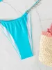 Bras sätter Para Praia Sexig strass Bandeau Thong Bikini Push Up badkläder Kvinnor Swimsuit 2022 Brasilianska Biquini -baddräkt för kvinnor T221206