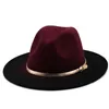 Berretti 57BD Trendy Jazz Hat Colore sfumato Top Cowboy Regalo per fidanzato fidanzata