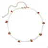 Beaded Halsband Colorf Beaded Necklace for Women Neck Chains Boho Choker Halsband Geometriska pärlor smycken på sommaren accessorie dhgpn
