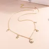 Cadena de cintura con colgante de luna y estrella de cristal para mujer, Color dorado, Sexy, aleación Simple, joyería para el cuerpo, estilo bohemio, playa, salvaje