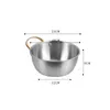 Bowls 304 Stainless Steel Tableware Ramen Bowl With Handle Korean Noodles Pot Plate Home Kitchenware Kitchen Utensils