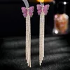 Dangle Earrings Europe and America Fashion Butterfly Tassel for Women Brand Designertempate