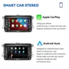 Radio con GPS para coche, reproductor Multimedia con Android 2 Din, CarPlay AM, RDS, DSP, estéreo, 7 pulgadas, para Volkswagen Passat B6 Golf Polo Skoda Seat