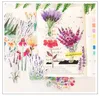 Present Wrap 13pcs/Set Watercolor Wind Flowe Paper Stickers Kits Die Cut/Seal för DIY Scrapbooking Journal Hobo TN Diary Planner Card Making