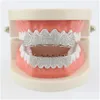 Grillz Dental Grills Hip Hop Grillz FL Diamonds Dental Grills Real Gold Plated Fashion Cool Rappers Body Jewelry Drop Delivery DHWBT