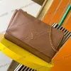 Hochwertige Tasche aus echtem Leder mit Kette, modische doppelseitige Taschen, luxuriöse Designer-Umhängetaschen, Tragetaschen aus Rindsleder, presbyopische Kartenhalter-Handtaschen, Clutch-Taschen