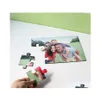 Party Favor Favor SubliMation Blank Rec Puzzle P O DIY Craft Jigsaw MDF tr￤germaterial V￤rme Press Transfer Printing Drop Delivery Hom Dhjm3