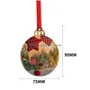 Juldekorationer sublimering tom julprydnad fördubblar Xmas Tree Pendant MTI Form Aluminium Plate Metal Hanging Tag Dhqam