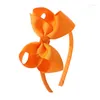 Accessoires de cheveux Bonbons Couleur Ruban Bowknot Bandeaux Bandeaux Pour Fille À La Main Cerceau Chapeaux Enfants Bandes