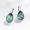 Dangle Earrings Fashion Water Drop Charm Colorful With Austrian Crystal Valentine's Day Gifts For Women Wedding Party Jewellery