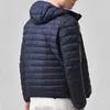 Mens Down Parkas Mens Ultralight Down Botton Kurtka Zima wiatroodoodporność ciepłe parkas płaszcze modne płaszcz z kapturem krótki Slim Fit Mężczyźni odzieży wierzchniej 221207