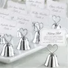 Silver Gold Kissing Bell Place Titulaire de la carte / Porte-photo Décoration de table de mariage Favors FY2964 ss1207