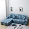 Chaves de cadeira Pajenila Stretch Sofá ajustável conjunto para sala de estar azul moderno canto sofá reclinável 1 2 3 4 Seat ZL308