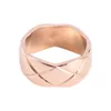 Titan Stahl Silber Liebesring Männer und Frauen Roségold Schmuck für Verliebte Paarringe Jubiläumsgeschenk Größe Designerband