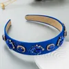 Vintage Luxus Mode Strass Blume Stirnband Frauen Party Haarband Damen Schöne Haar Zubehör