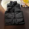 Herrvästar s5xl plus size mens väst lätt puffer maistcoat vanlig färg vinter varm quiltad ärmlös jackor rockar xxxxxl 221206