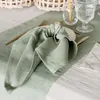 Serviette de Table en lin rustique français, 2 pièces, 45x45cm, couleur unie, tissu de cuisine café, décor de mariage rose