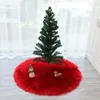 Christmas Decorations Plush Tree Skirt Carpet Solid Color ChristmasTree Rug Floor Mat Wedding Birthday Party Decor