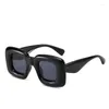 Солнцезащитные очки квадратные негабаритные женские мужские дизайнерские солнцезащитные очки Famale ретро надувные солнцезащитные очки UV400