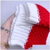 Chapeaux de fête Chapeau de Noël Fête de Noël Rouge Blanc Tricoté Hiver Pom Bonnet Caps Doux Pour Garçons Filles Adts 371C3 Drop Livraison Accueil Gard Dhr0X