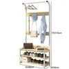 Kleiderbügel, multifunktionaler Holzschrank mit Garderobe, Schuhregal, Schlafzimmer, Wohnzimmer, moderner Kleiderbügel, platzsparend