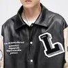 Mens Jackets Winter Men Varsity Leather Jacket Mens Letters Embroidery Patchwork Harajuku Jackets Air Pilot Overcoat Baseball Coats Male 221205