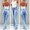 Frauen Jeans Hohe Taille Flare Für Frauen Mode Dünne Hebe Butt Elastische Denim Lange Hosen S 2XL Global Drop 221206