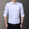 Chemises habillées pour hommes hommes solide décontracté à manches longues chemise surdimensionnée Simple mode affaires formelle Camisa Masculina Social