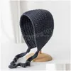 Banie / Casquettes du crâne coréen Capes de bonnet de protection oreille pour femmes mignon chat loli hiver chaud kee et chapeaux de pluviers en tricot polyvalent quotidien Drop8