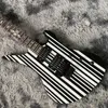 Lvybest China Electric Guitar Ox Horn Shape Black And White Stripe Factory Direct Sales Can Be Customized