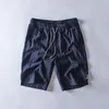 Men's Shorts 2022 Mens Linen Short Pants Solid Elastic Waist Drawstring Loose Trousers Homme Bermuda Trouser Beach Cloth