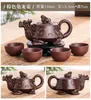 Teaware Sets 150ml Authentic Yixing Dragon Teapot Sets 5pcs Ceramic Purple Clay Kung Fu Tea 4 Cups Handmade Zisha