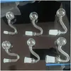 Tuyaux De Fumer En Verre Clair Tuyau De Brûleur À Huile Bent Nail Rig Eau Brûlante 10Mm 14Mm 18Mm Mâle Femelle 3233 T2 Drop Delivery Home Garden H Dhcvn