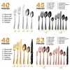 Conjuntos de talheres 40/45/48/53 Cutelry Set Service para 8 com utensílios de utensílios de bife espelho de faca de bife premium aço inoxidável premium