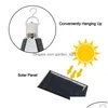 Lampade da parete solari ricaricabili Solar Led Bb E27 7W 12W 85V265V Interruzioni di corrente Camma di emergenza Escursionismo Pesca Luce esterna Goccia Deliv Dhetx