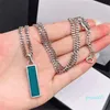 Pendant Necklaces Womens Designer Mens Cyan Fashion Women Men Jewellery Sliver