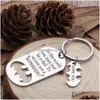 Party Favor Party Favor Fathers Day Gift Dad Birthday Key Chain Is Husband From Daughter Son Wife Child I Love You Ring Pendant Inve Dhnqz