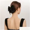 Fermagli per capelli Barrettes Barrettes Stile Alto lusso Fiocco Forcina Design Senso di eleganza Testa superiore Accessori per clip a molla per capelli 1364 D Dhfm2