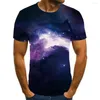 Men's T Shirts 2022 3D Planet Printing Fashion Summer Short Sleeve Sports Fitness Simple And Generous Graphic T-Shirt