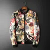 Men's Jackets Size M-5XL Spring and Autumn Boutique Japanese Style Print Stand Collar Mens Casual Jacket Slim Male Coat 221206