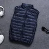 Mens Down Parkas Schinteon 90% White Duck Men Vest Gielt Casual Waistcoat Spring Autumn Light Jacket Male 221207